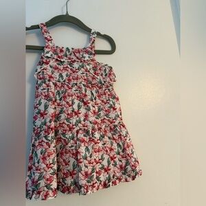 NWT Janie & Jack : BABY FLORAL CROCHET TRIM DRESS - side 6-12 months